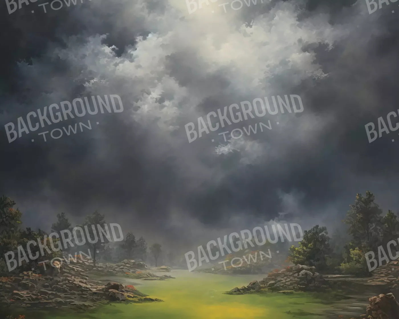 Misty Autumn Valley 10’X8’ Fleece (120 X 96 Inch) Backdrop