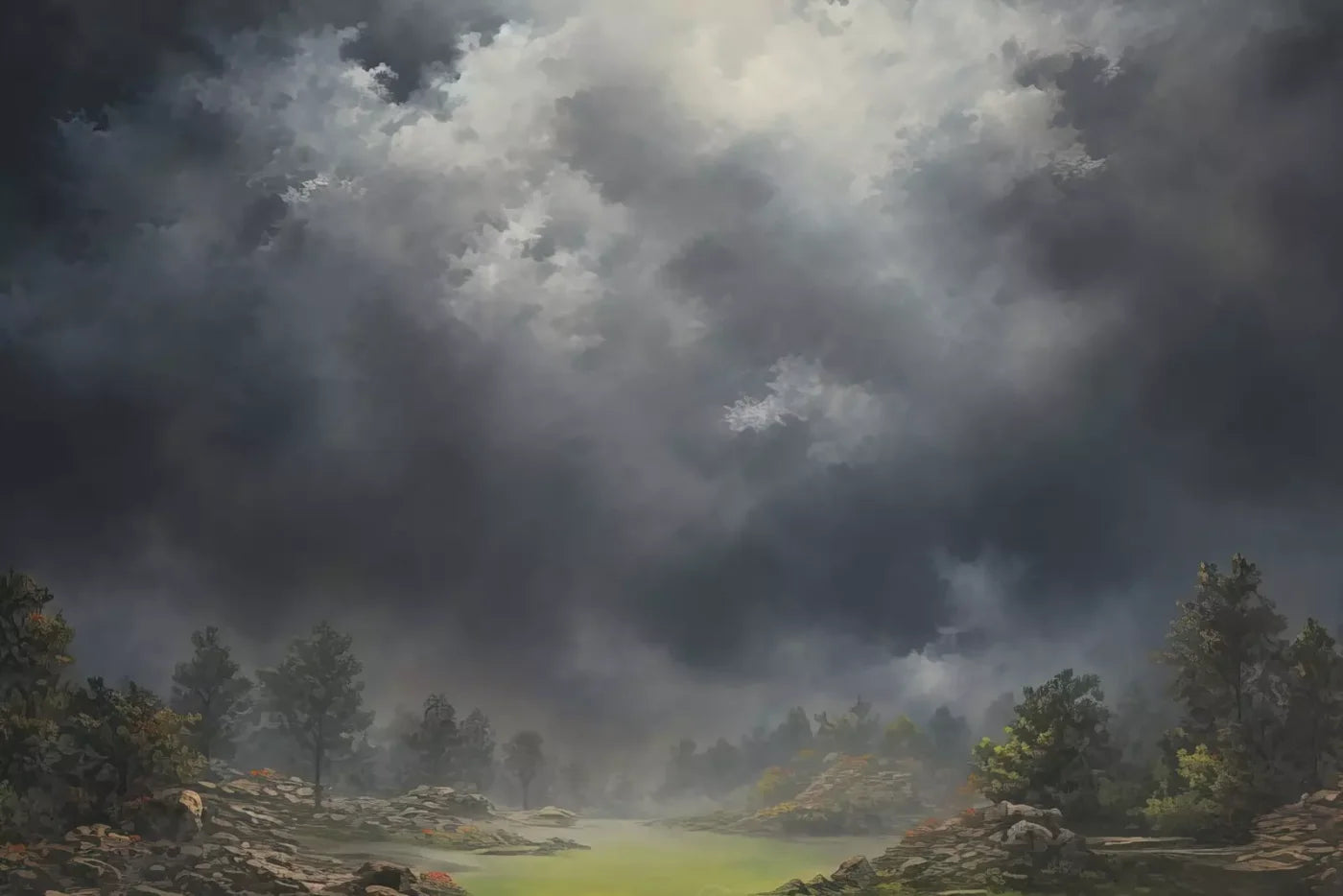 Misty Autumn Valley 12’X8’ Ultracloth (144 X 96 Inch) Backdrop
