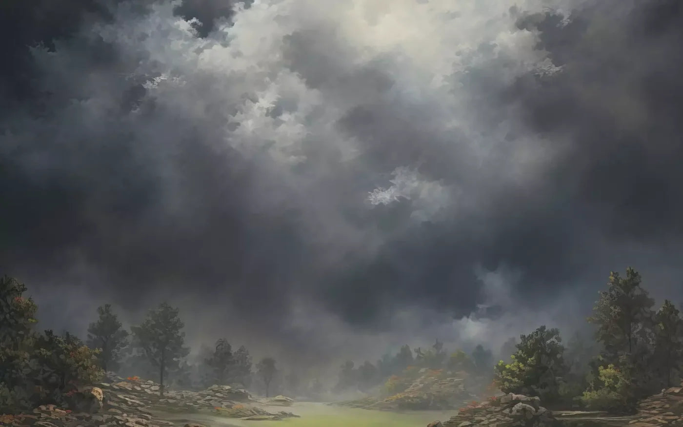 Misty Autumn Valley 16’X10’ Ultracloth (192 X 120 Inch) Backdrop