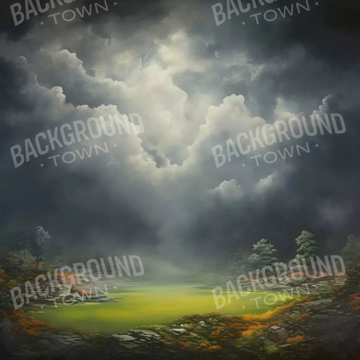 Misty Autumn Valley Ii 8’X8’ Fleece (96 X Inch) Backdrop