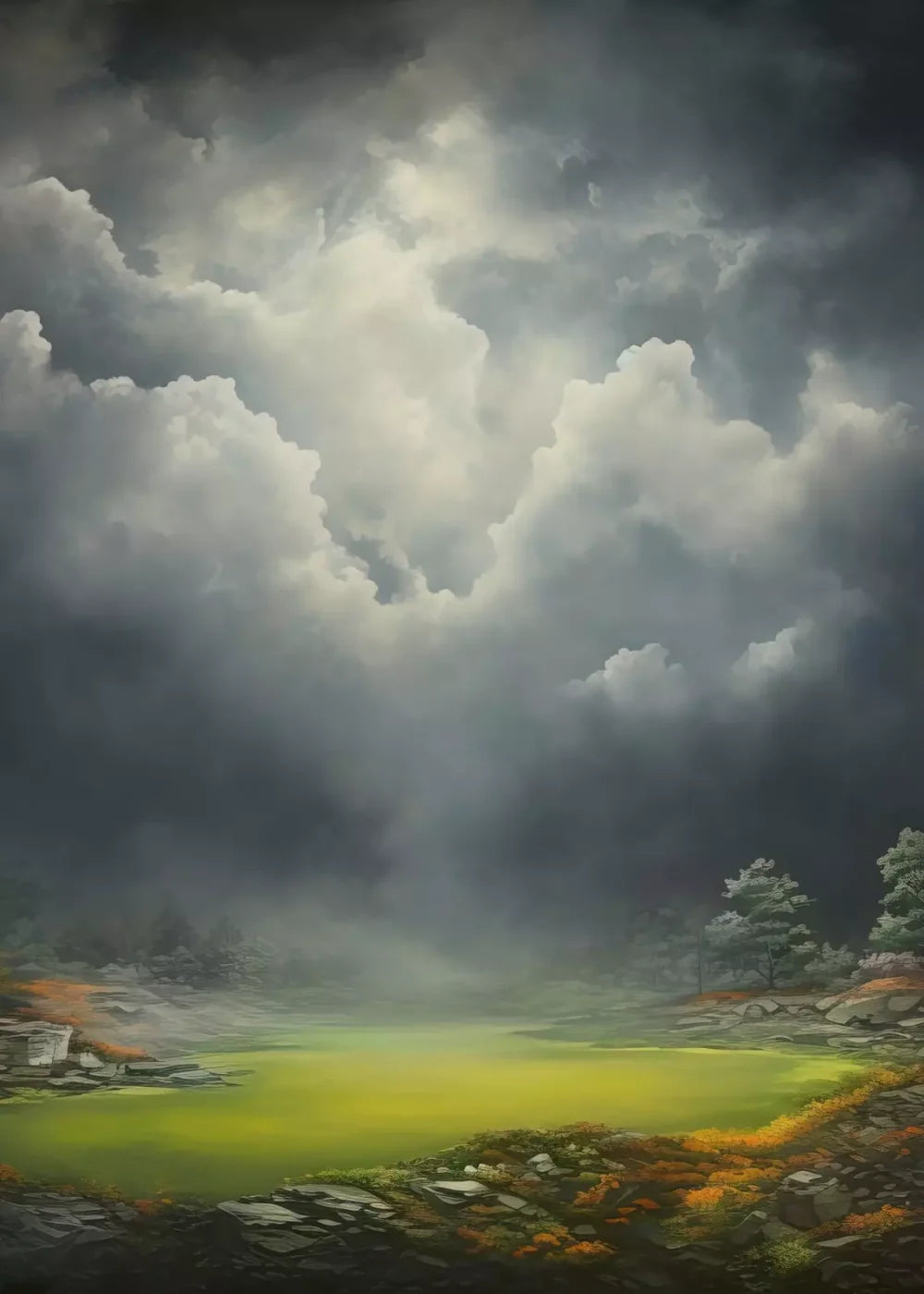 Misty Autumn Valley Ii 5’X7’ Ultracloth (60 X 84 Inch) Backdrop