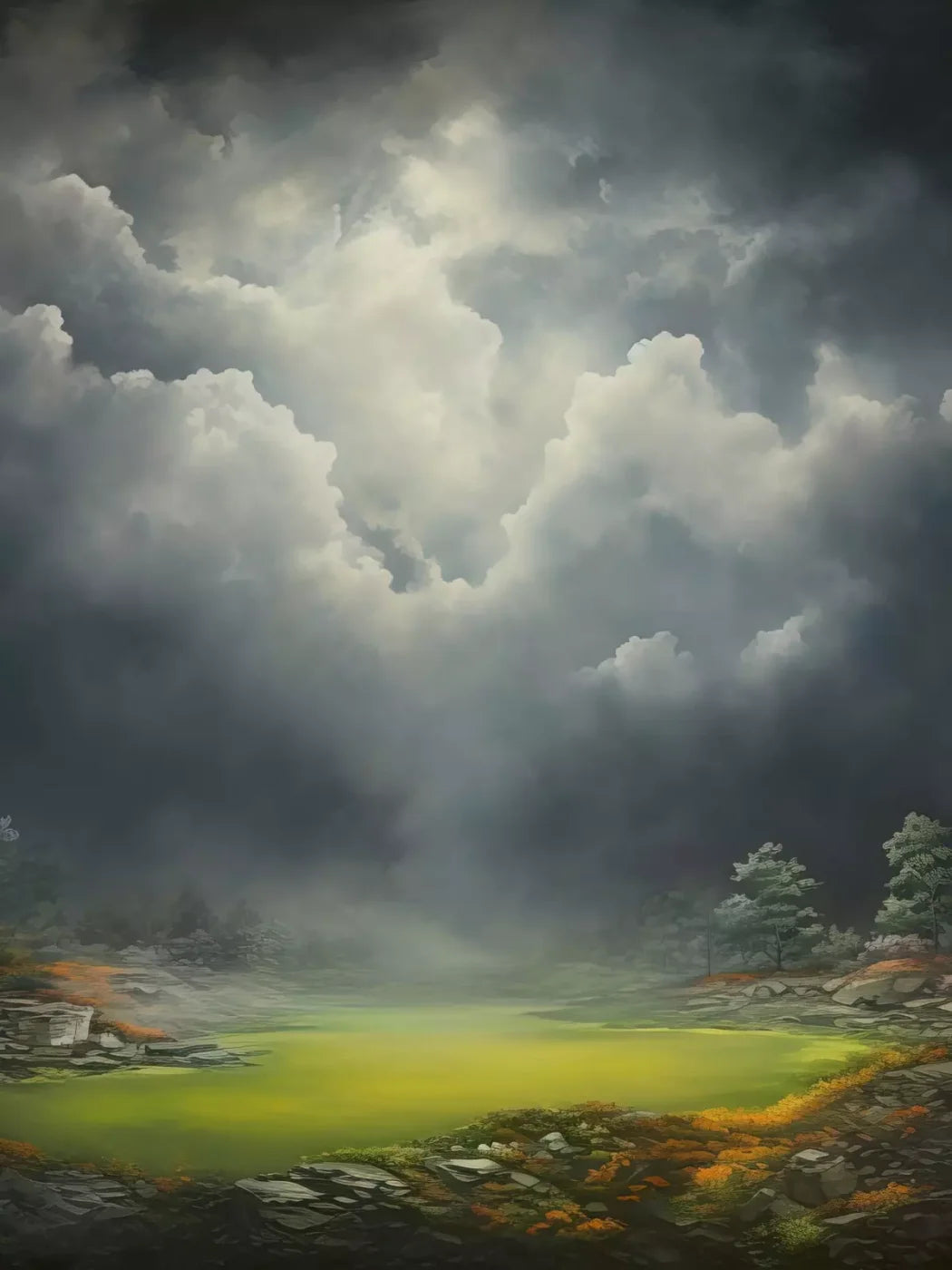 Misty Autumn Valley Ii 6’X8’ Fleece (72 X 96 Inch) Backdrop
