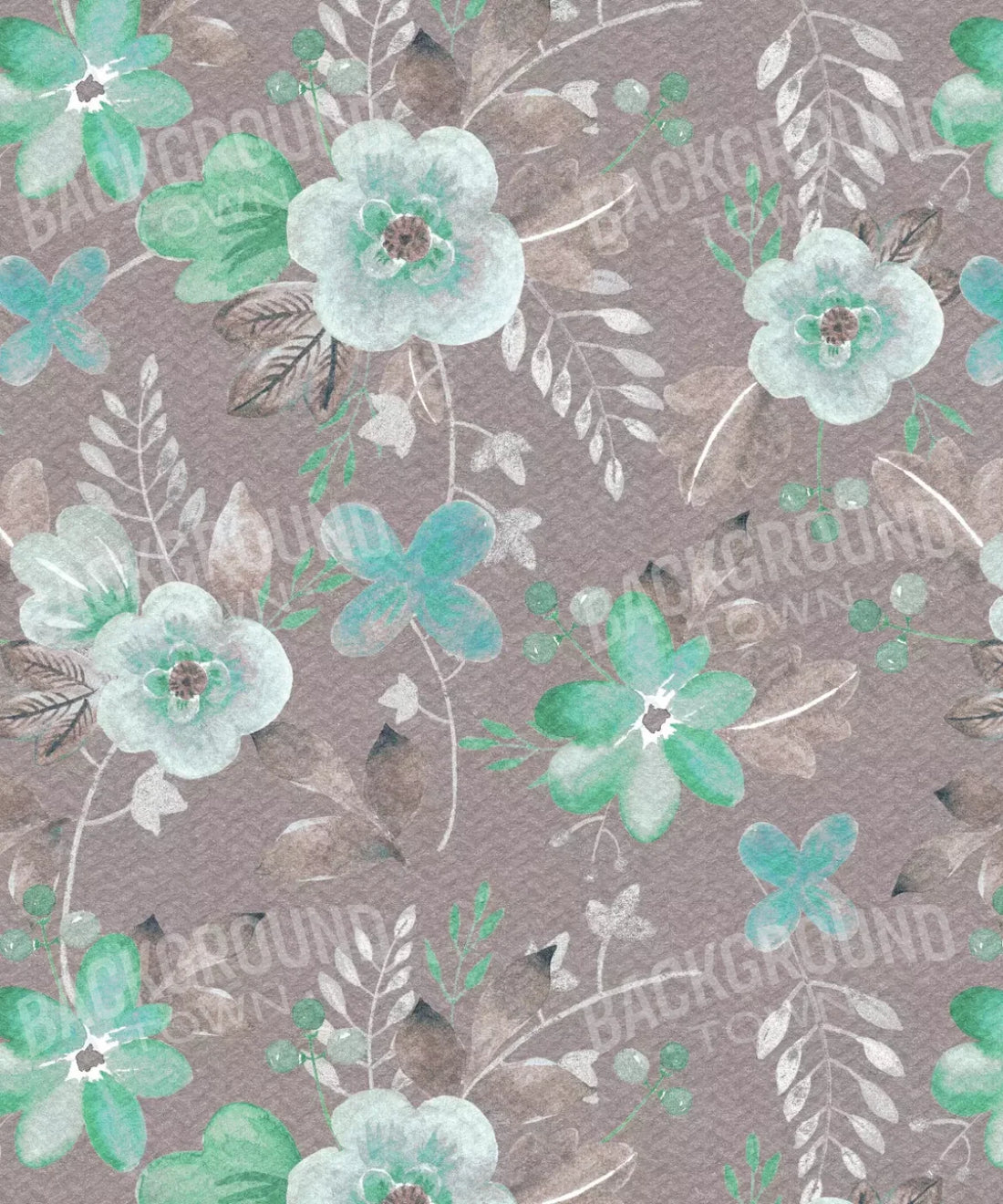 Gray Floral Backdrop for Photography