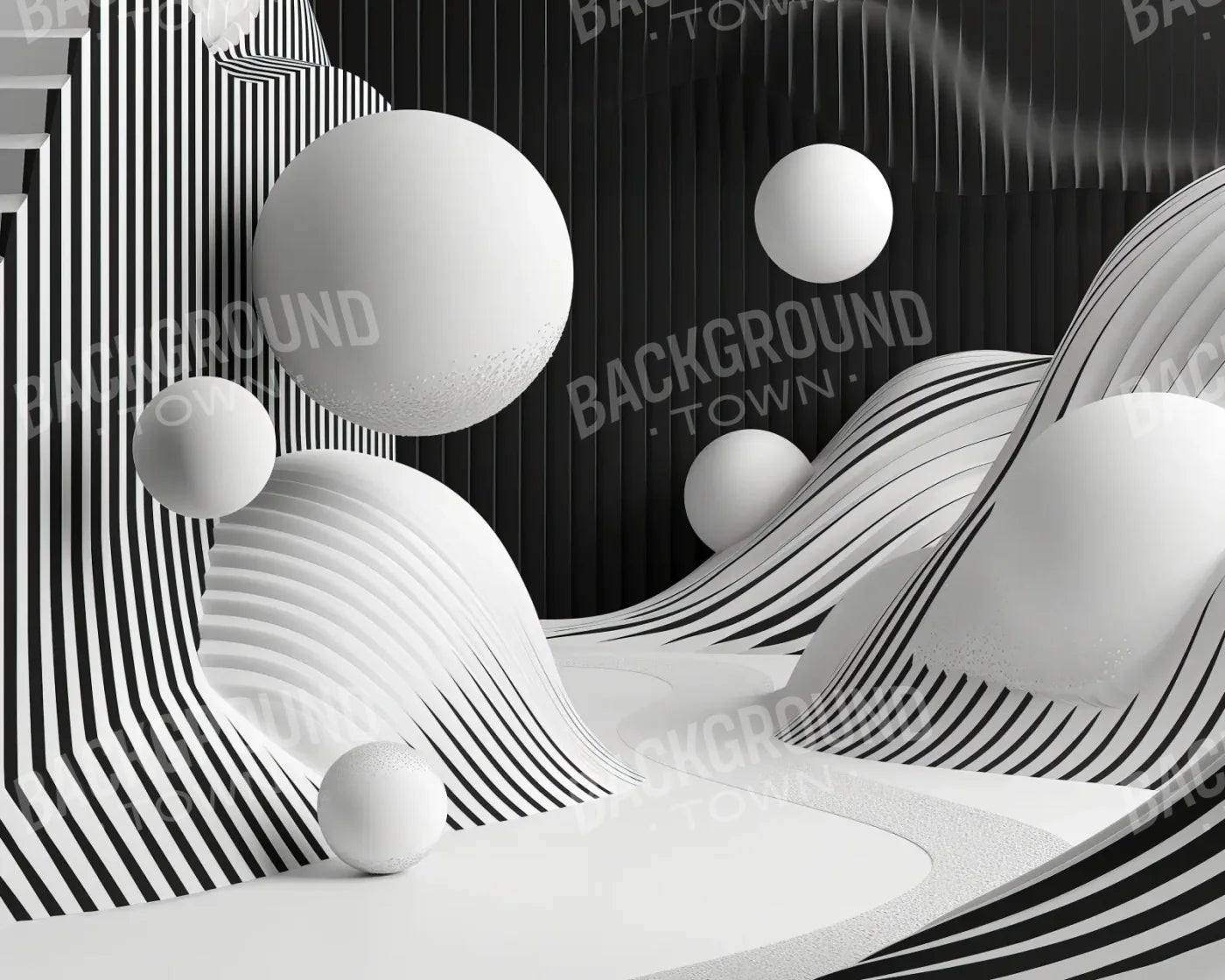 Monochrome Flow 2 10’x8’ Fleece (120 x 96 inch) Backdrop