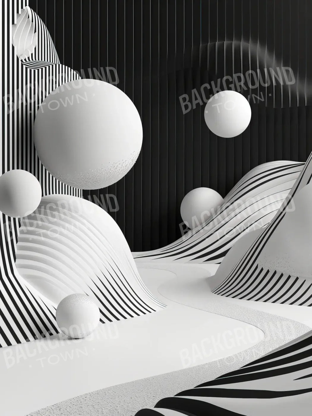 Monochrome Flow 2 5’x6’8 Fleece (60 x 80 inch) Backdrop
