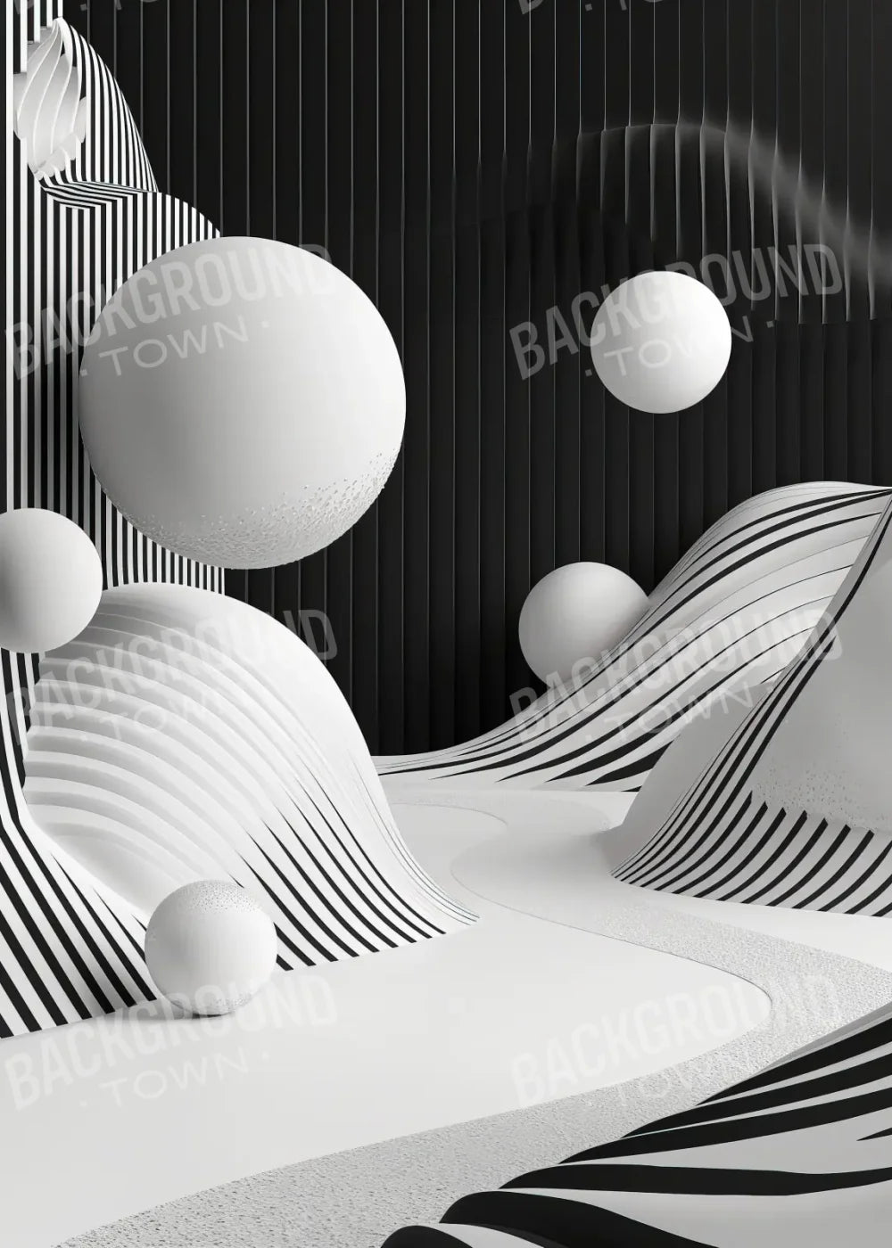 Monochrome Flow 2 5’x7’ UltraCloth (60 x 84 inch) Backdrop
