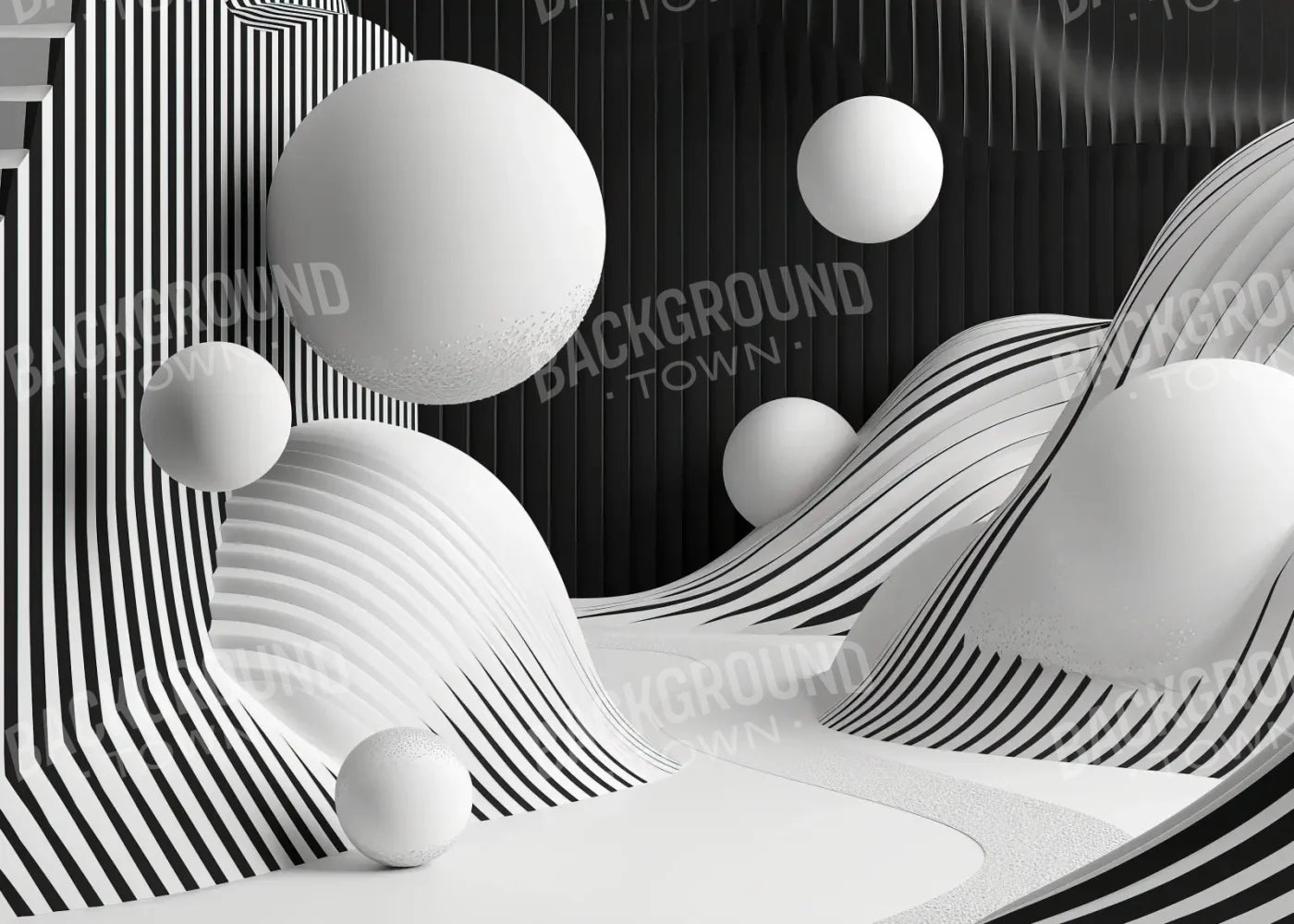 Monochrome Flow 2 7’x5’ UltraCloth (84 x 60 inch) Backdrop