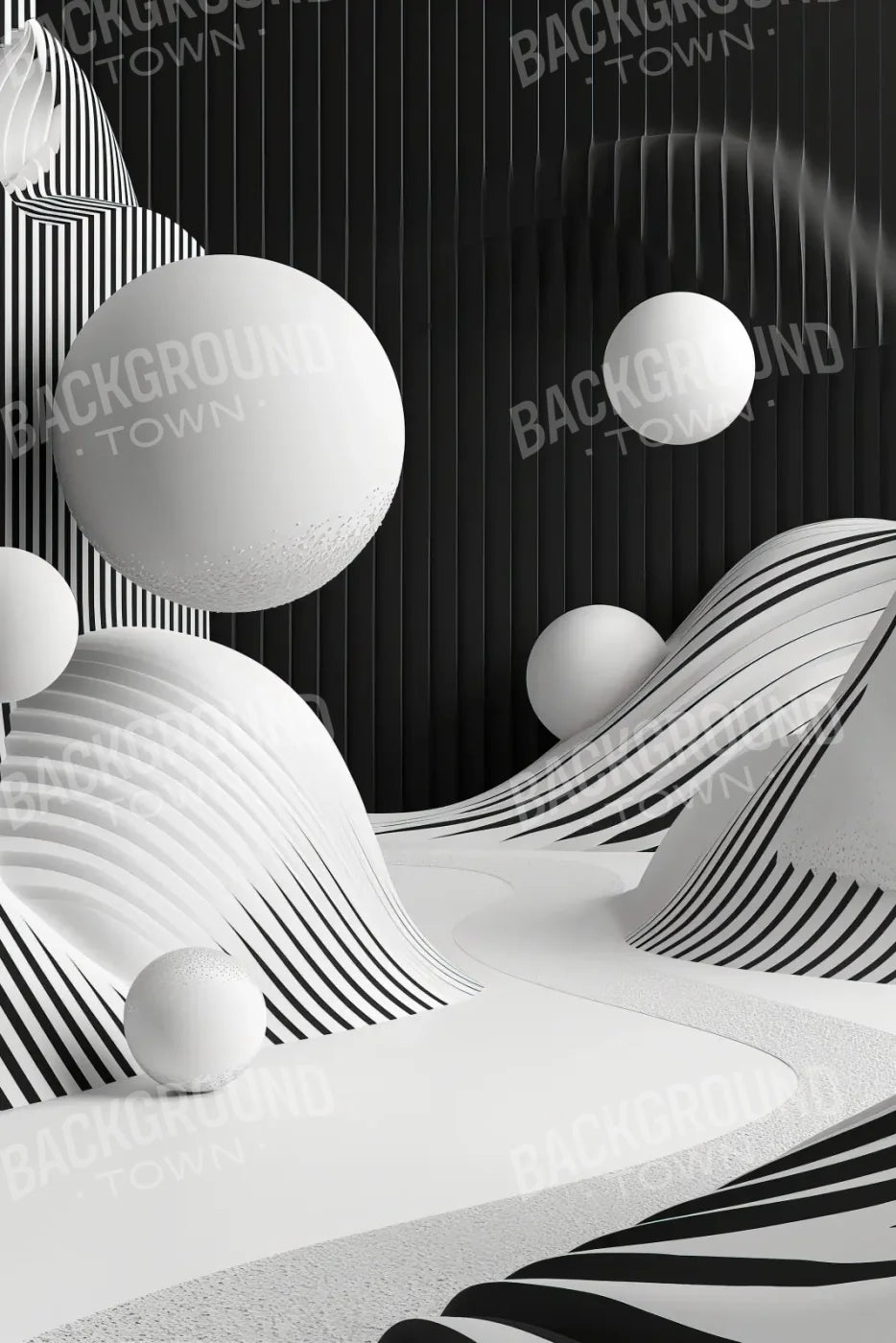 Monochrome Flow 2 8’x12’ UltraCloth (96 x 144 inch) Backdrop