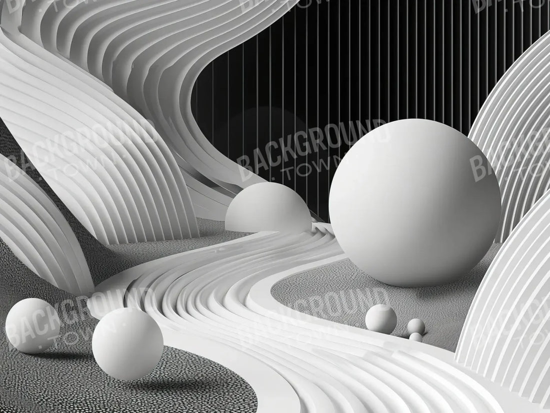 Monochrome Flow 8’x6’ Fleece (96 x 72 inch) Backdrop