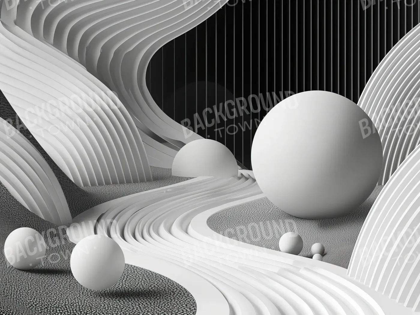 Monochrome Flow 8’x6’ Fleece (96 x 72 inch) Backdrop