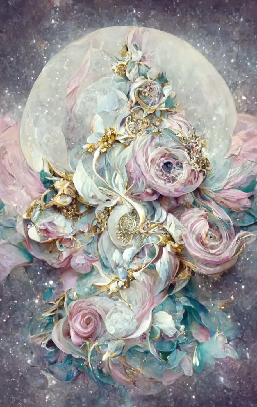Moon Roses 10X16 Ultracloth ( 120 X 192 Inch ) Backdrop