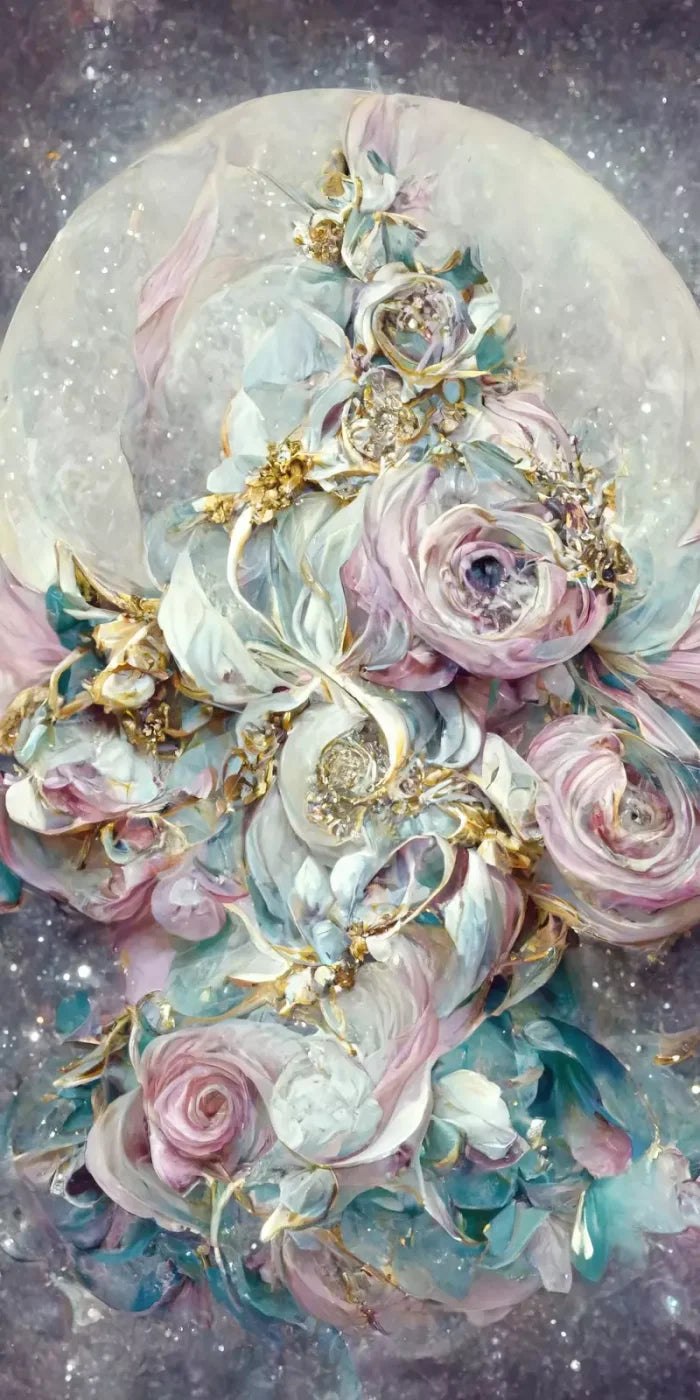 Moon Roses 10X20 Ultracloth ( 120 X 240 Inch ) Backdrop