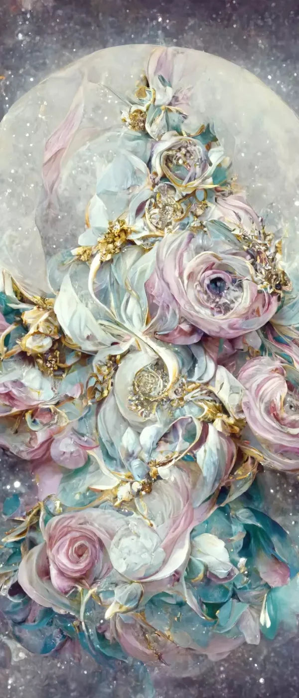 Moon Roses 5X12 Ultracloth For Westcott X-Drop ( 60 X 144 Inch ) Backdrop