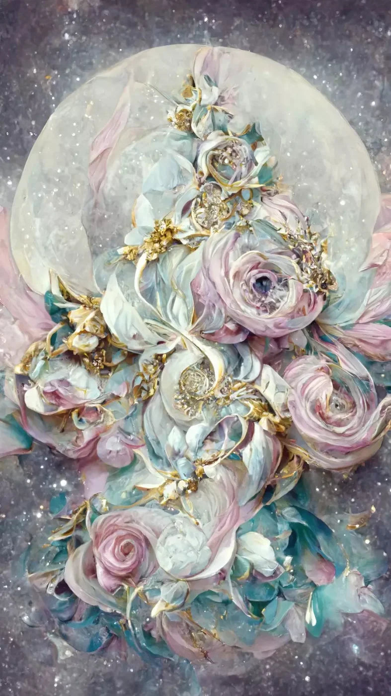 Moon Roses 8X14 Ultracloth ( 96 X 168 Inch ) Backdrop