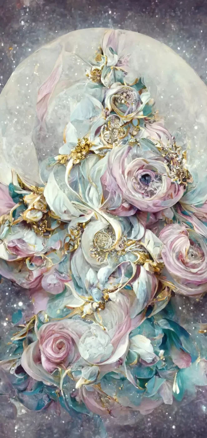 Moon Roses 8X16 Ultracloth ( 96 X 192 Inch ) Backdrop