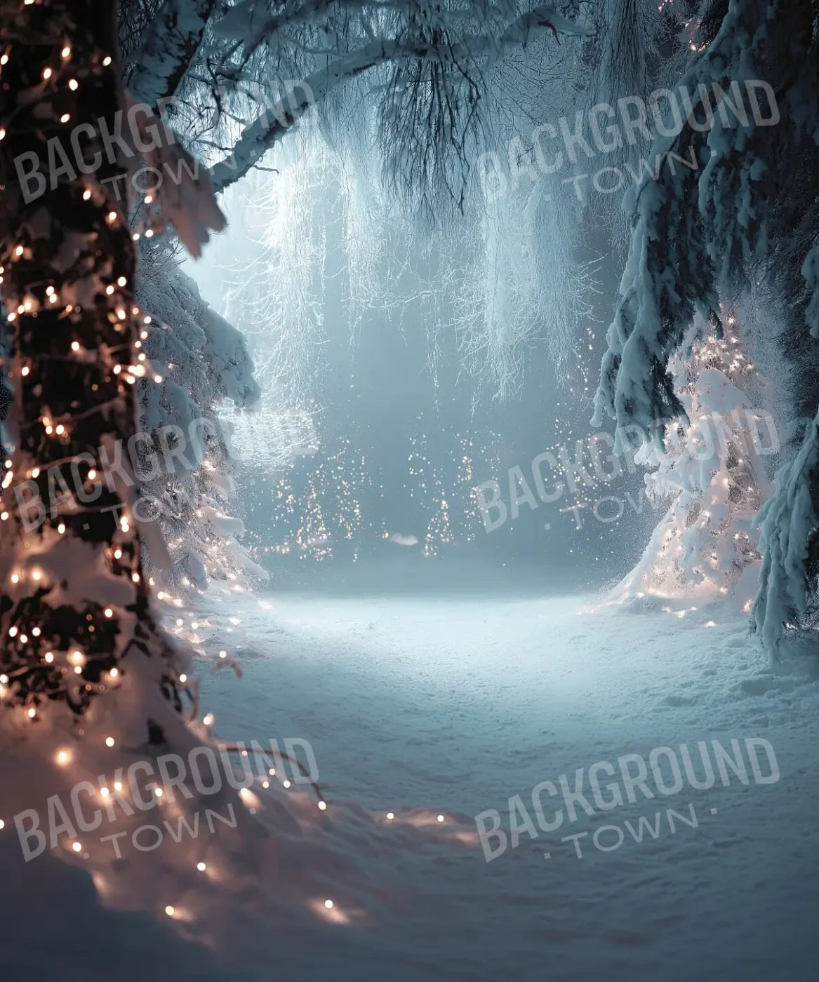Moonlit Winter Walk 10’x12’ UltraCloth (120 x 144 inch) Backdrop
