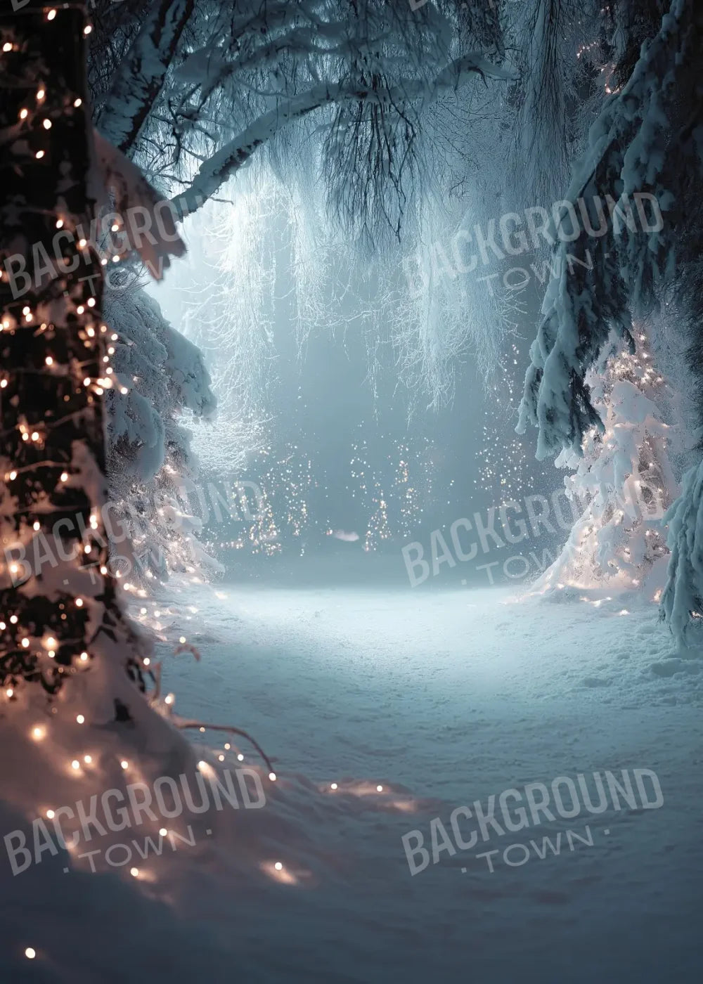 Moonlit Winter Walk 5’x7’ UltraCloth (60 x 84 inch) Backdrop