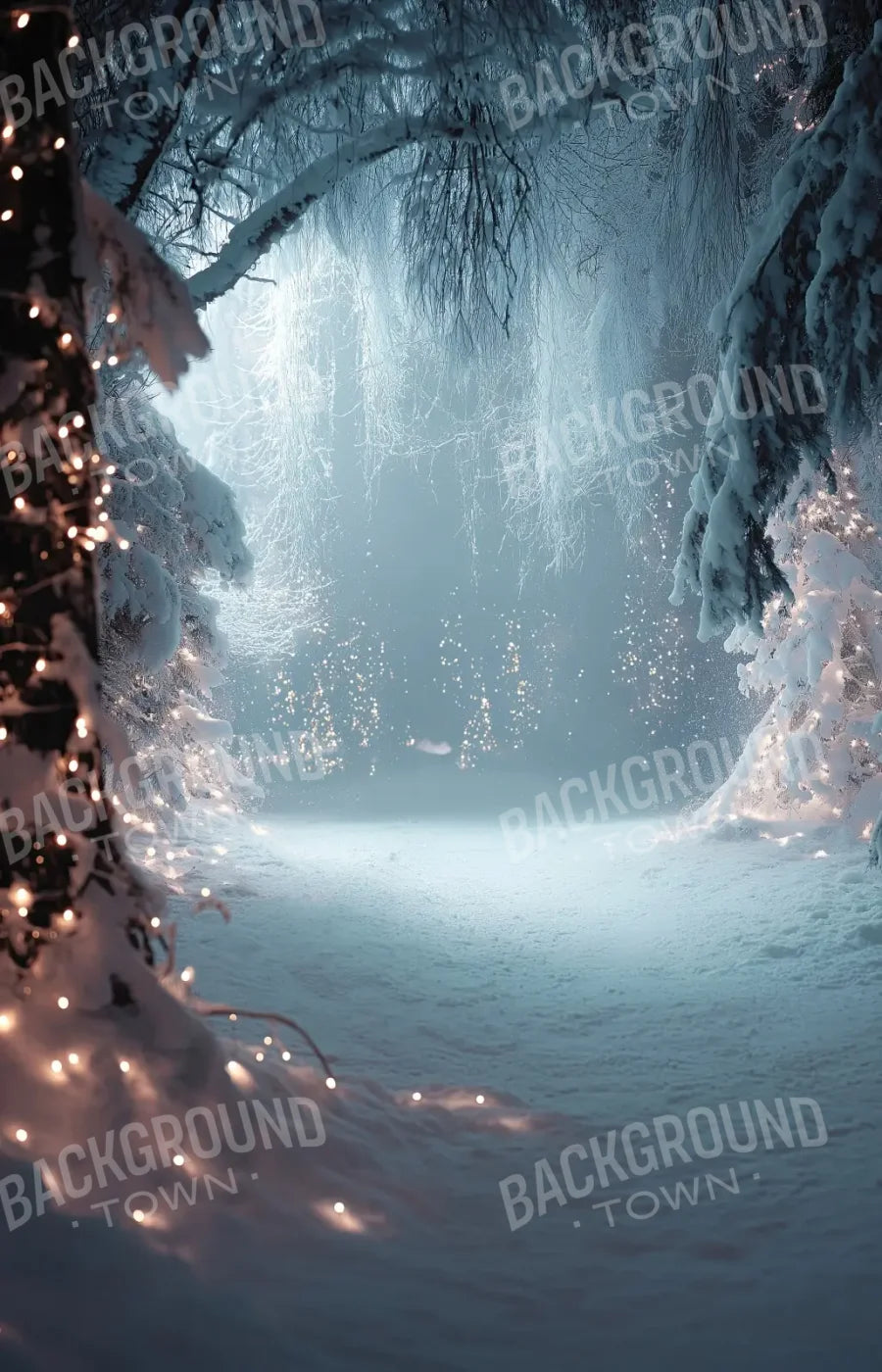 Moonlit Winter Walk 9’x14’ UltraCloth (108 x 168 inch) Backdrop