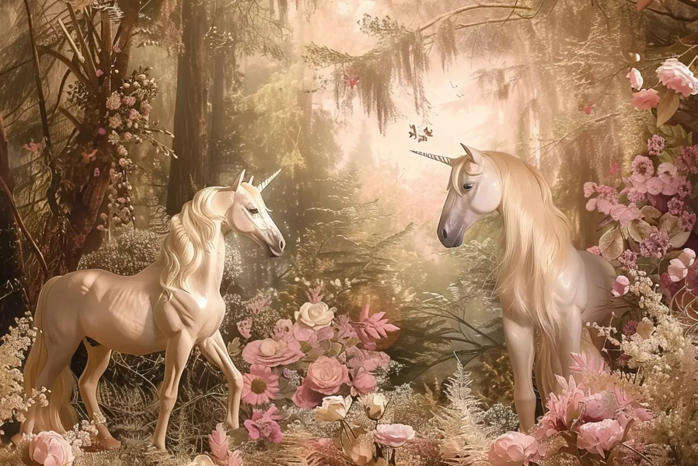 Mornings With Unicorns 12’X8’ Ultracloth (144 X 96 Inch) Backdrop
