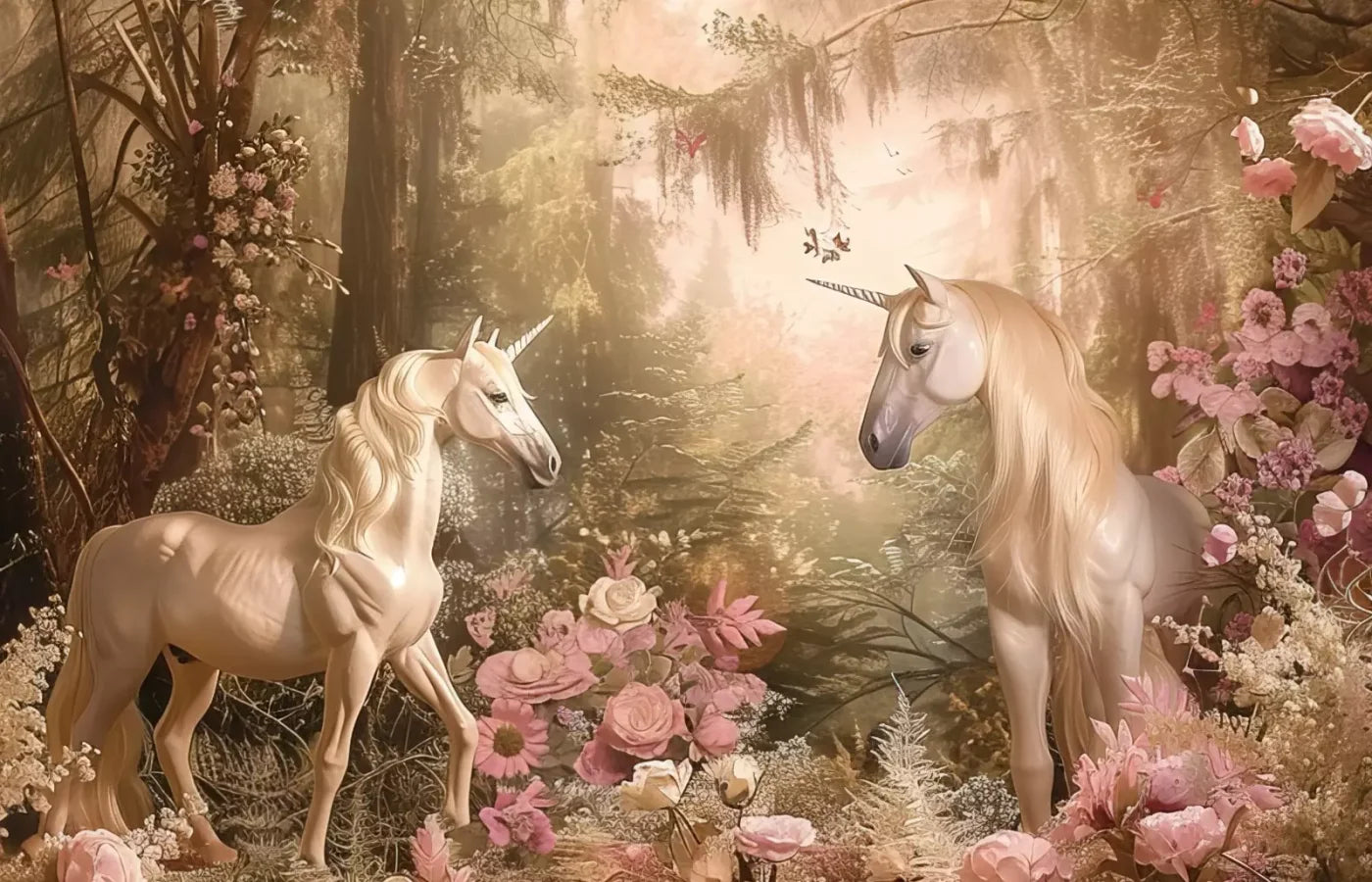 Mornings With Unicorns 14’X9’ Ultracloth (168 X 108 Inch) Backdrop