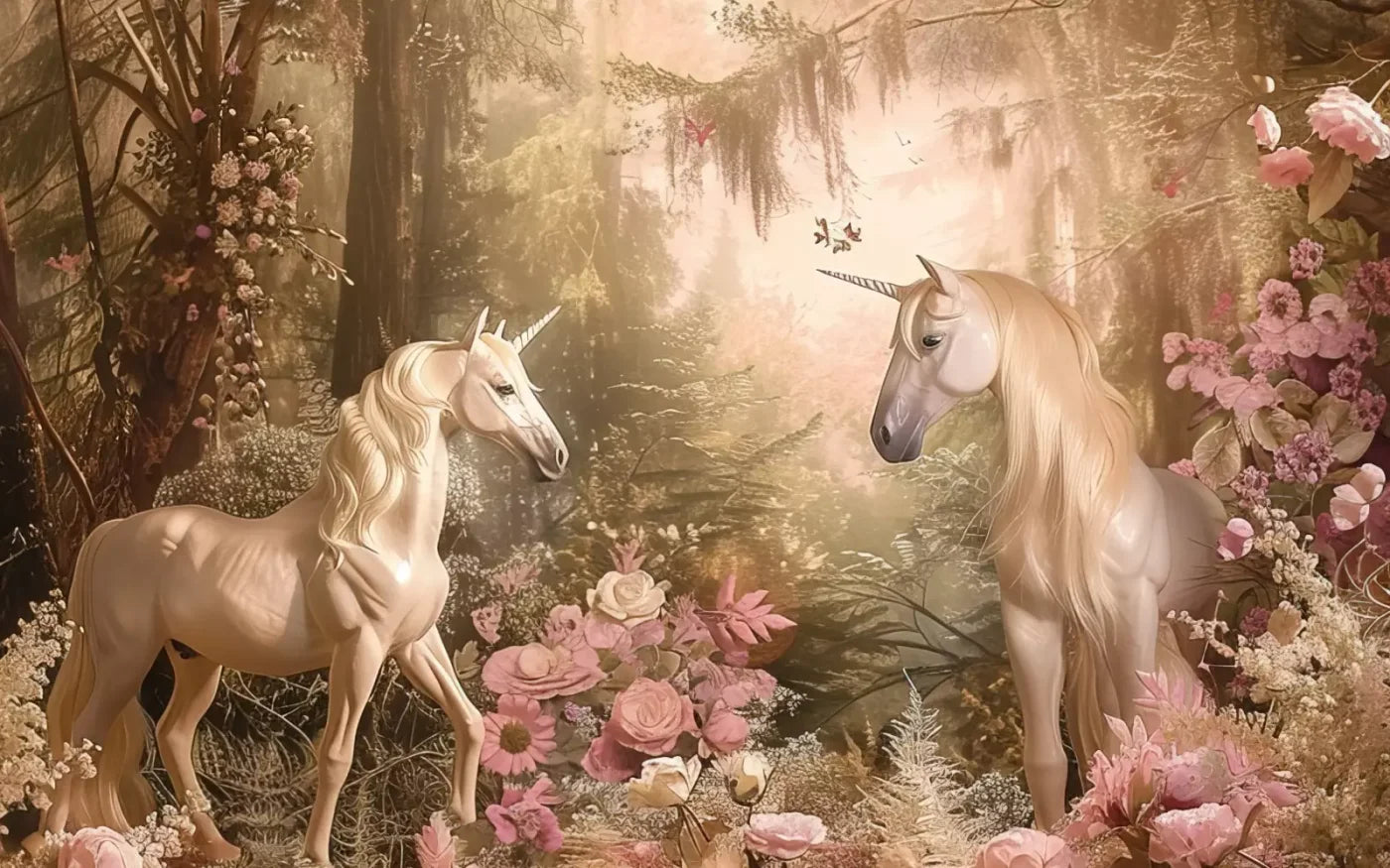 Mornings With Unicorns 16’X10’ Ultracloth (192 X 120 Inch) Backdrop