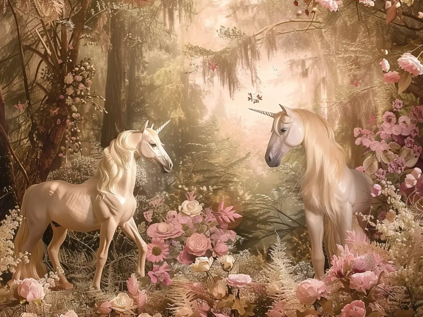 Mornings With Unicorns 6’8X5’ Fleece (80 X 60 Inch) Backdrop