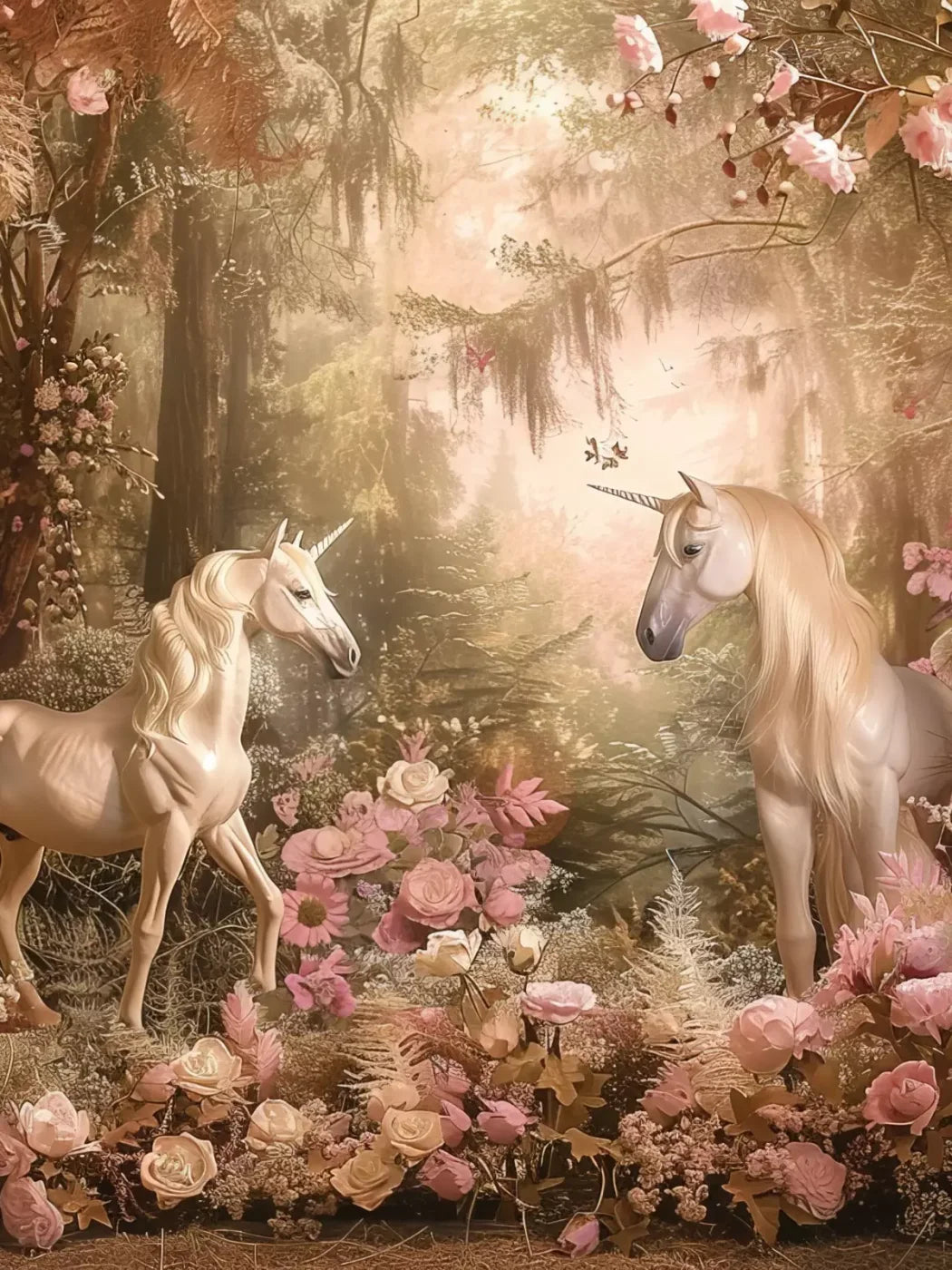 Mornings With Unicorns 6’X8’ Fleece (72 X 96 Inch) Backdrop
