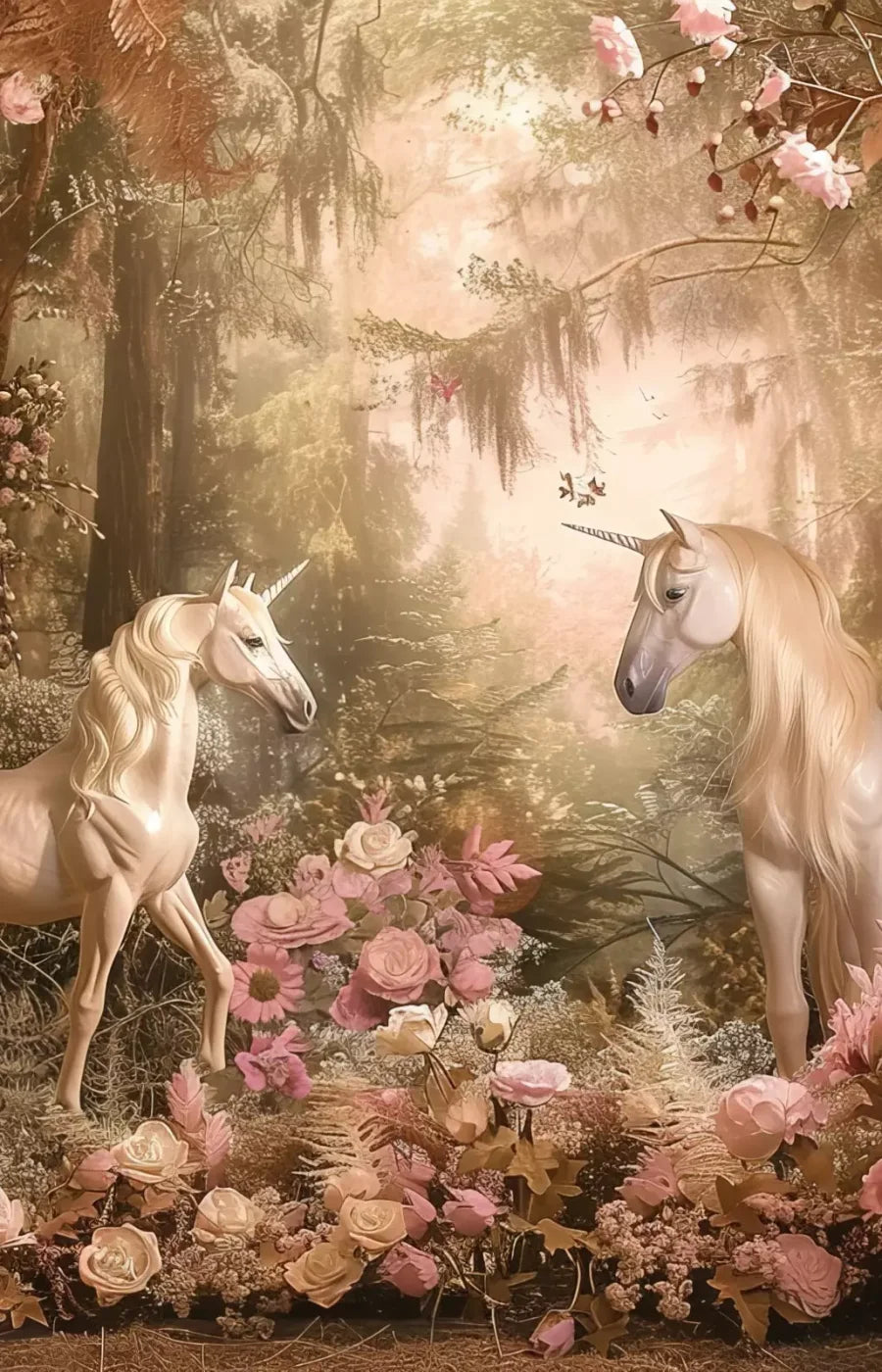 Mornings With Unicorns 9’X14’ Ultracloth (108 X 168 Inch) Backdrop