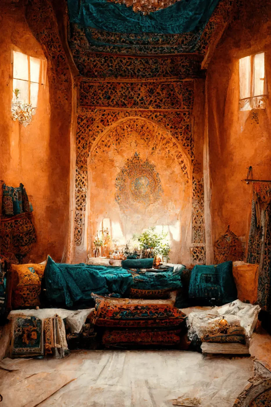 Moroccan Oasis 2 8X10 Backdrop