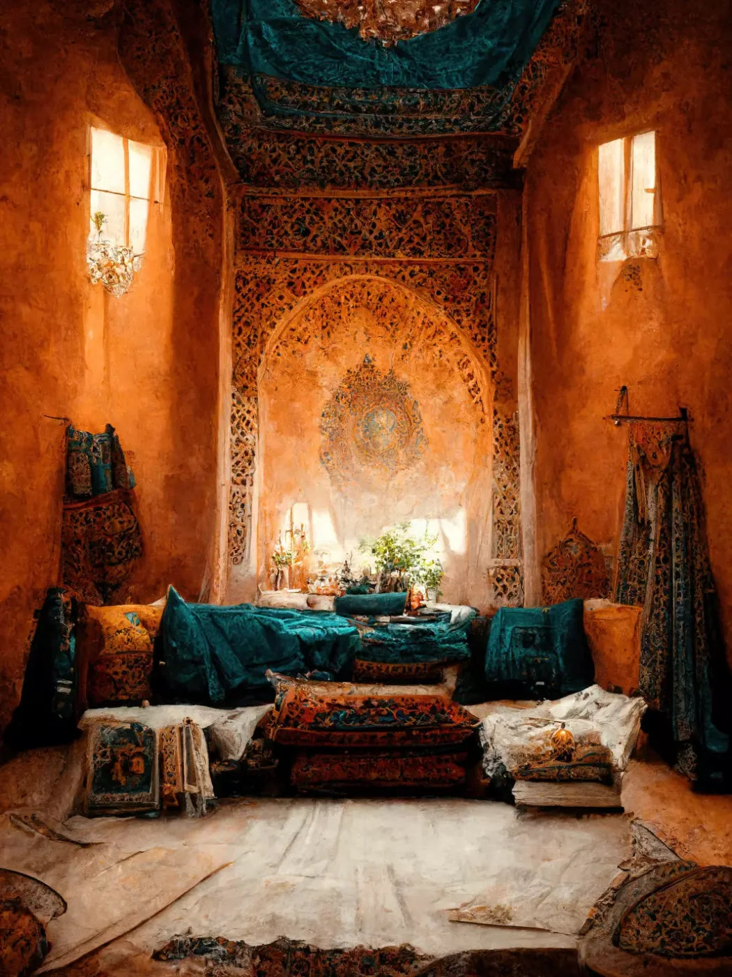 Moroccan Oasis 2 8X12 5X68 Fleece ( 60 X 80 Inch ) Backdrop