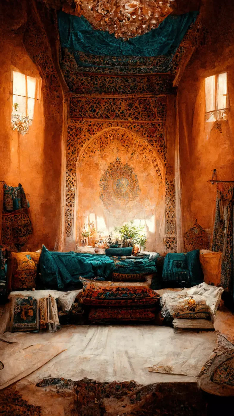 Moroccan Oasis 2 8X12 8X14 Ultracloth ( 96 X 168 Inch ) Backdrop