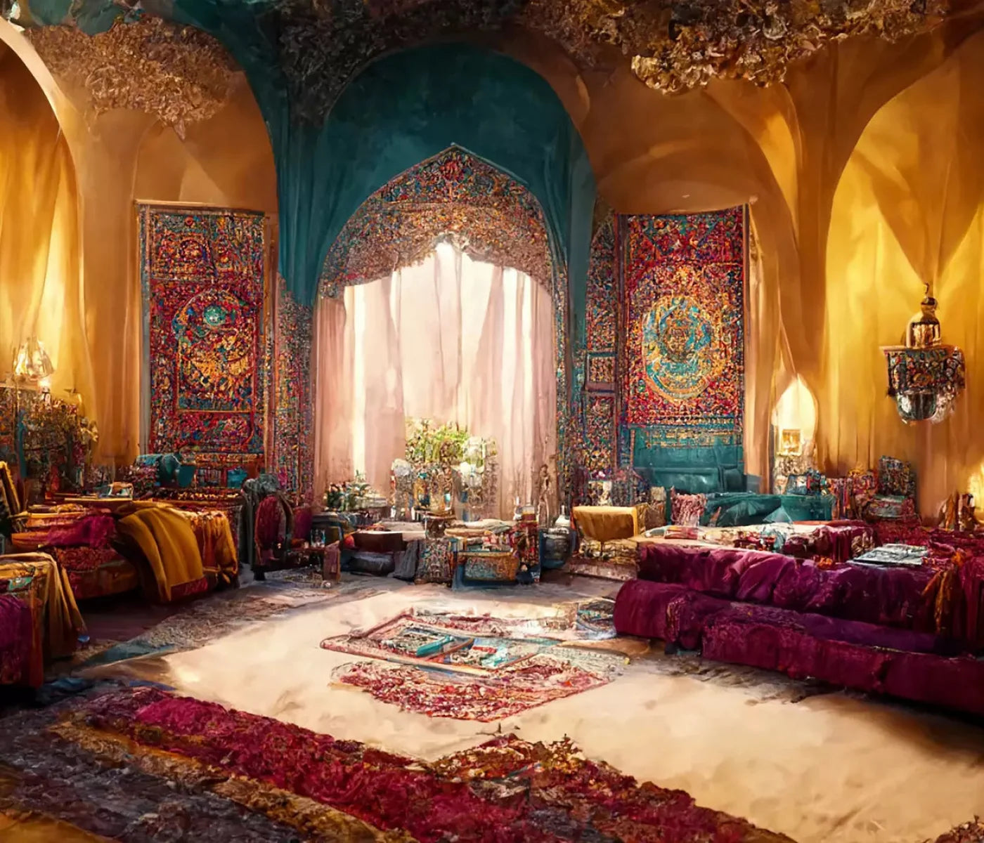 Moroccan Oasis 3 12X10 Ultracloth ( 144 X 120 Inch ) Backdrop