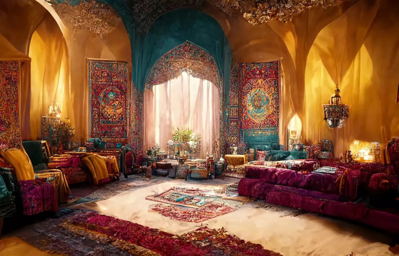 Moroccan Oasis 3 12X8 Ultracloth ( 144 X 96 Inch ) Backdrop