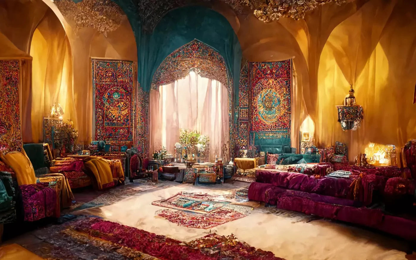 Moroccan Oasis 3 14X9 Ultracloth ( 168 X 108 Inch ) Backdrop