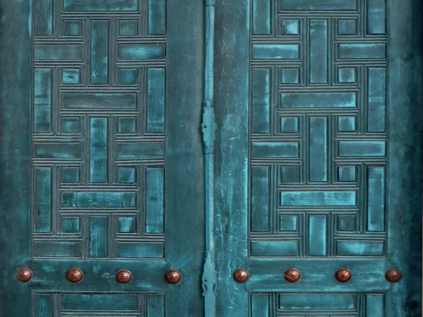 Moroccan Teal 10X8 Fleece ( 120 X 96 Inch ) Backdrop