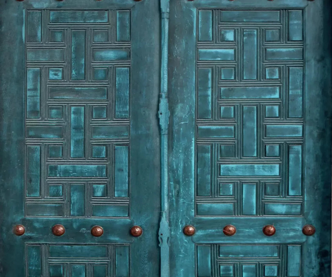 Moroccan Teal 5X42 Fleece ( 60 X 50 Inch ) Backdrop