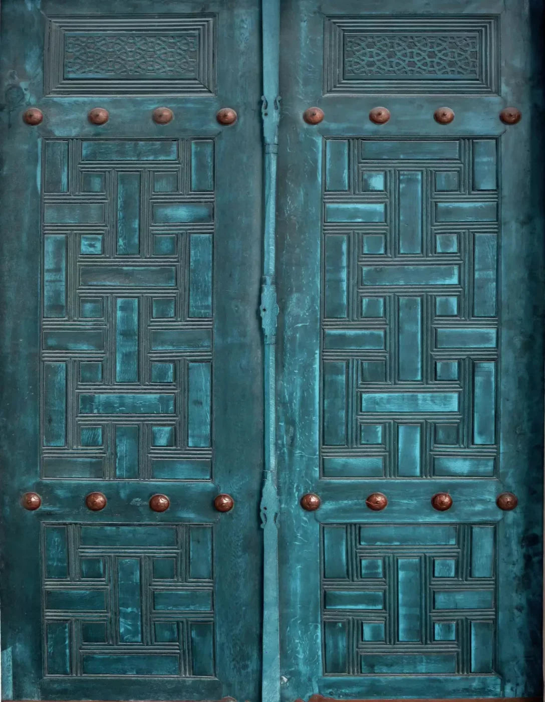 Moroccan Teal 6X8 Fleece ( 72 X 96 Inch ) Backdrop