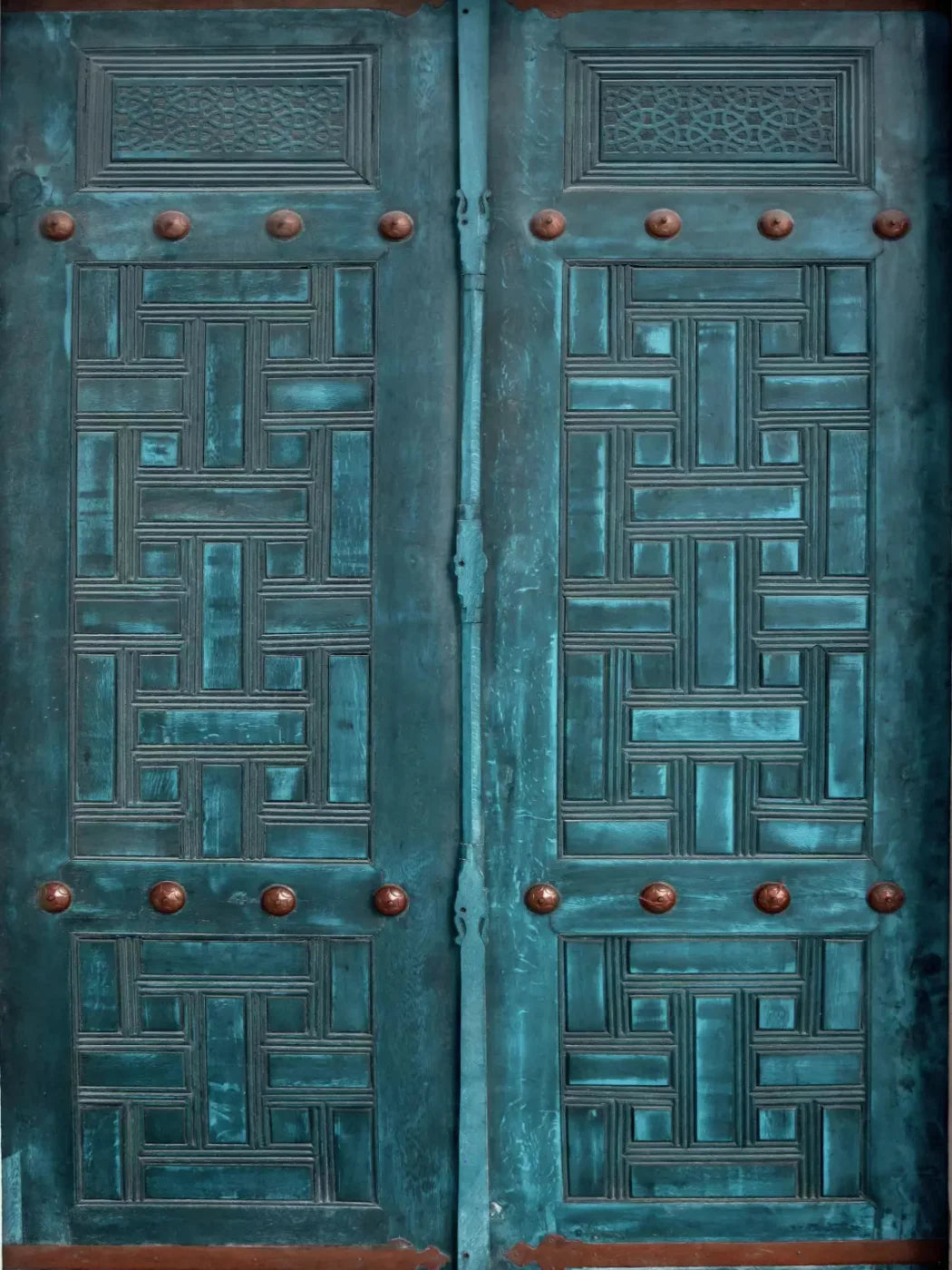 Moroccan Teal 8X10 Fleece ( 96 X 120 Inch ) Backdrop