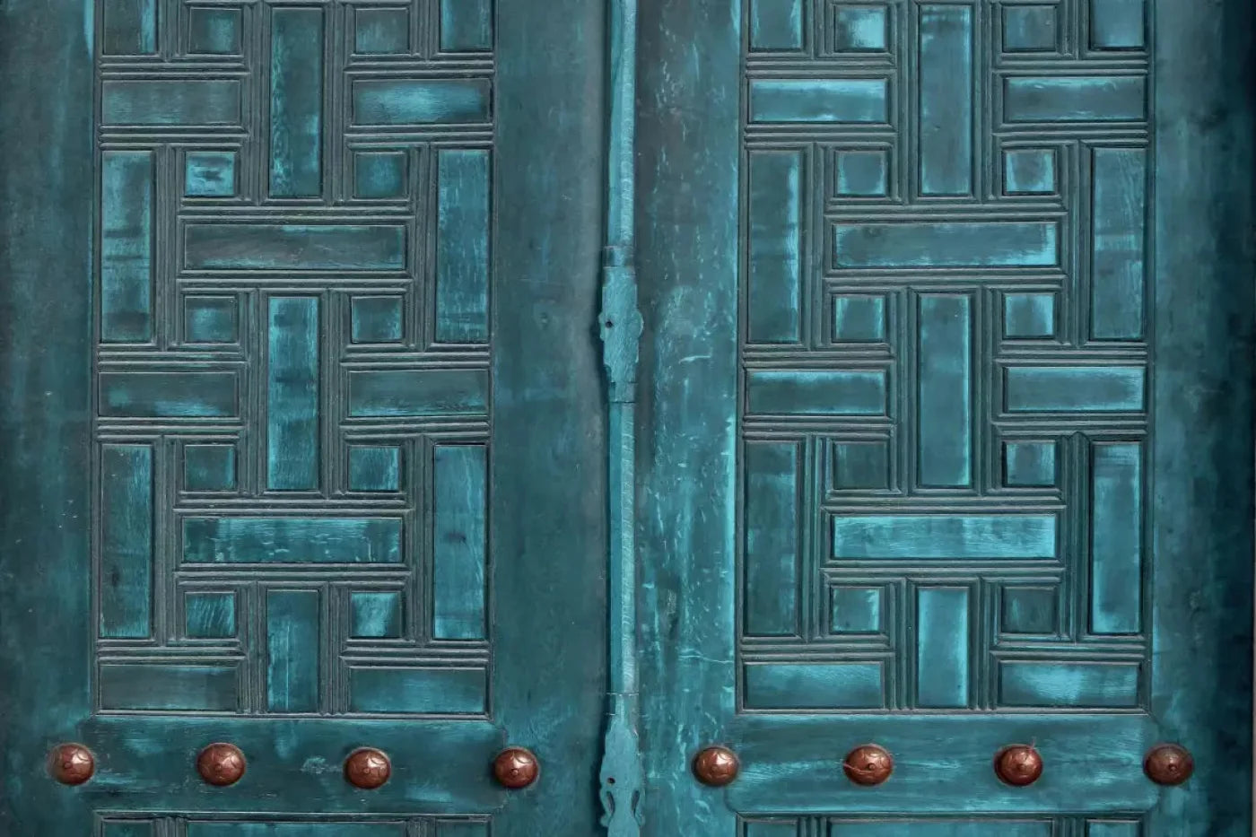 Moroccan Teal 5X4 Rubbermat Floor ( 60 X 48 Inch ) Backdrop