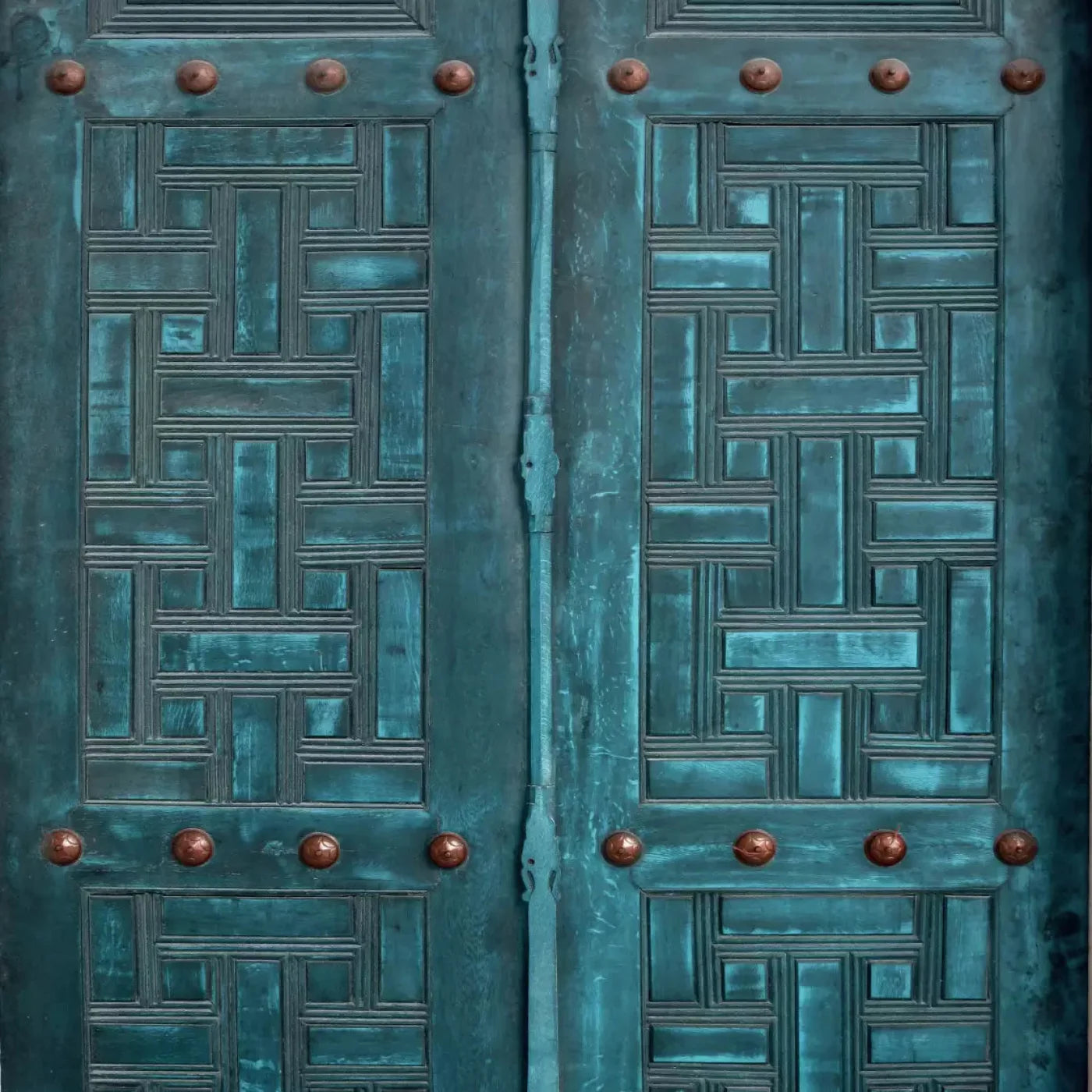 Moroccan Teal 5X5 Rubbermat Floor ( 60 X Inch ) Backdrop