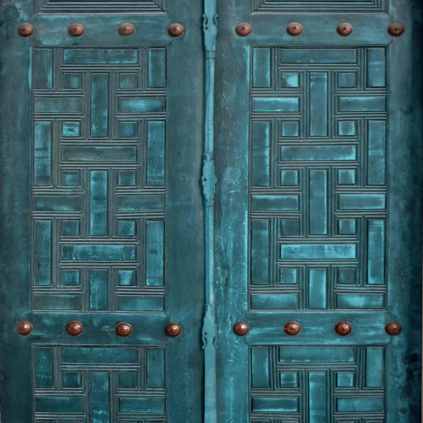 Moroccan Teal 5X5 Rubbermat Floor ( 60 X Inch ) Backdrop