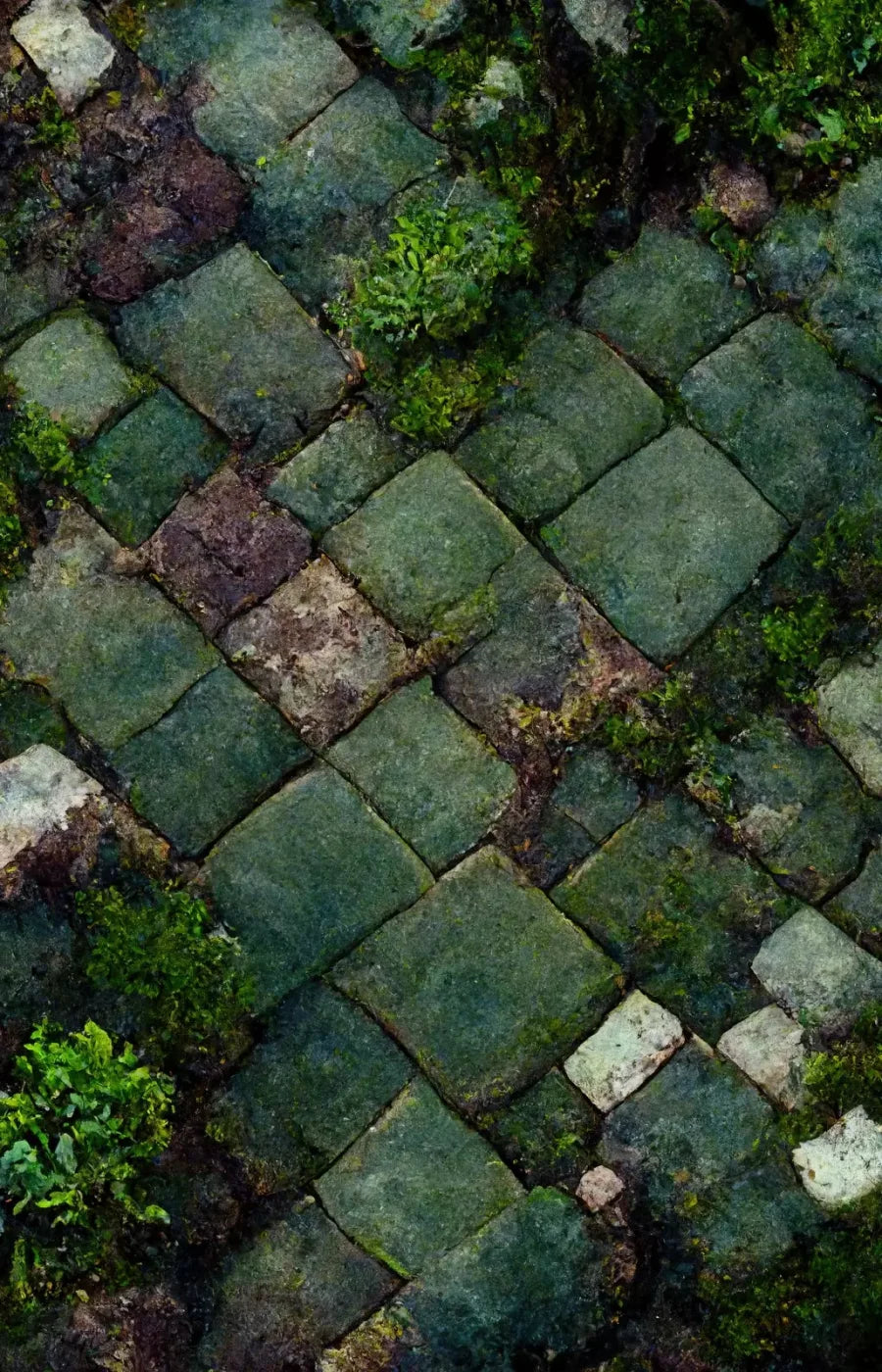 Mossy Flagstone 8X12 Ultracloth ( 96 X 144 Inch ) Backdrop