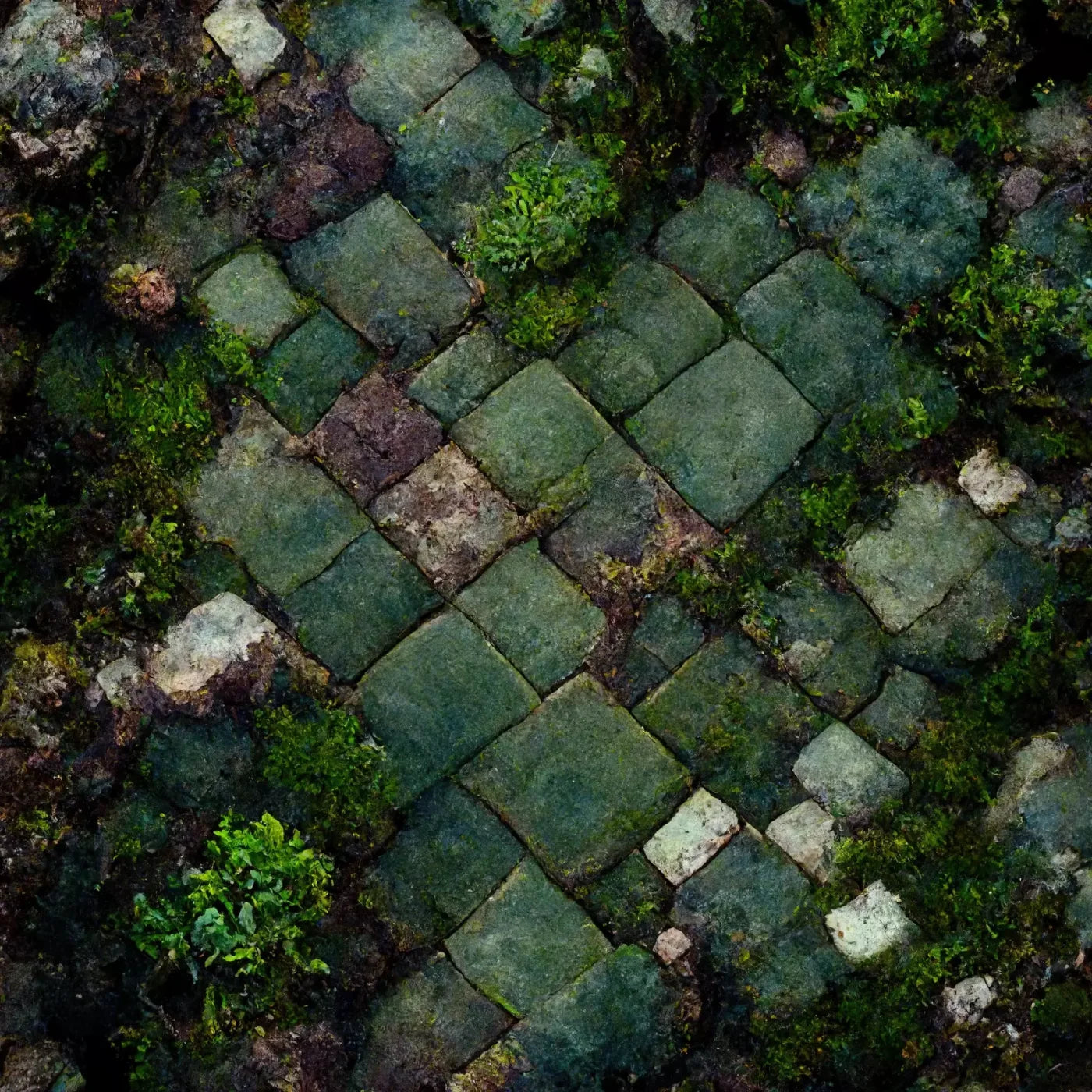 Mossy Flagstone Backdrop