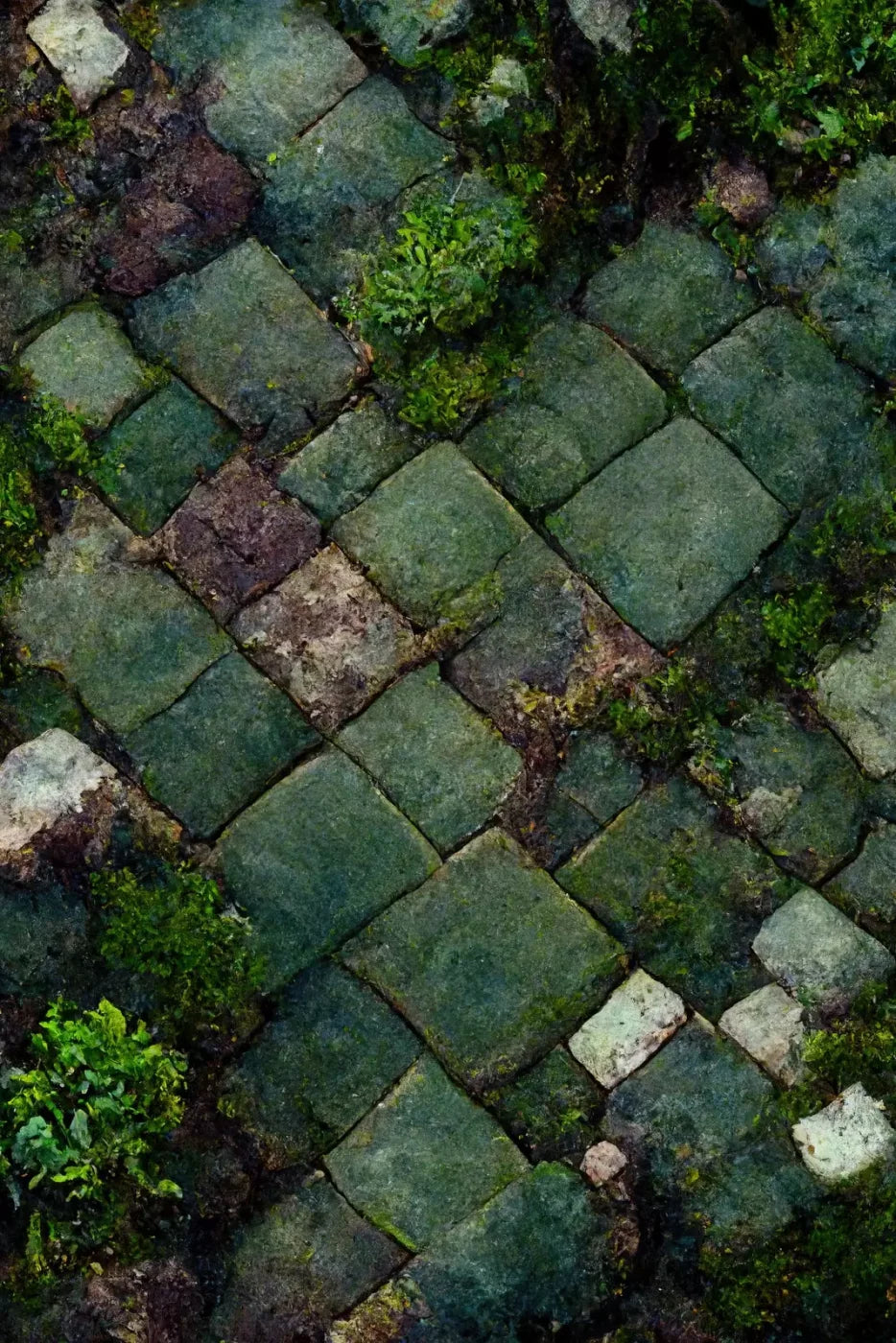 Mossy Flagstone Backdrop
