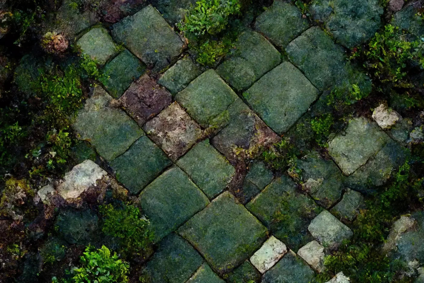 Mossy Flagstone Backdrop