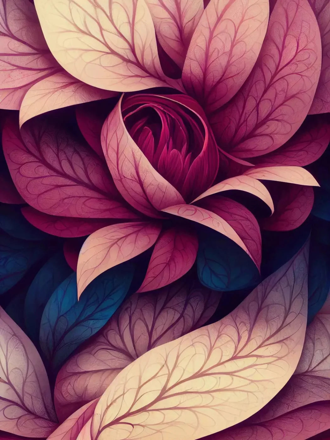 Mulberry Petals 5X68 Fleece ( 60 X 80 Inch ) Backdrop