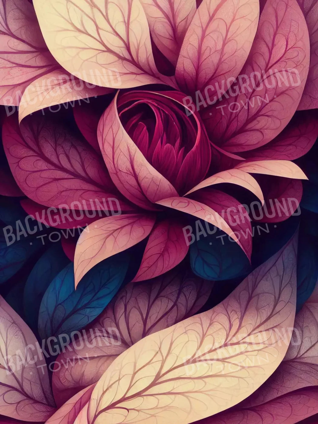 Mulberry Petals 5X68 Fleece ( 60 X 80 Inch ) Backdrop