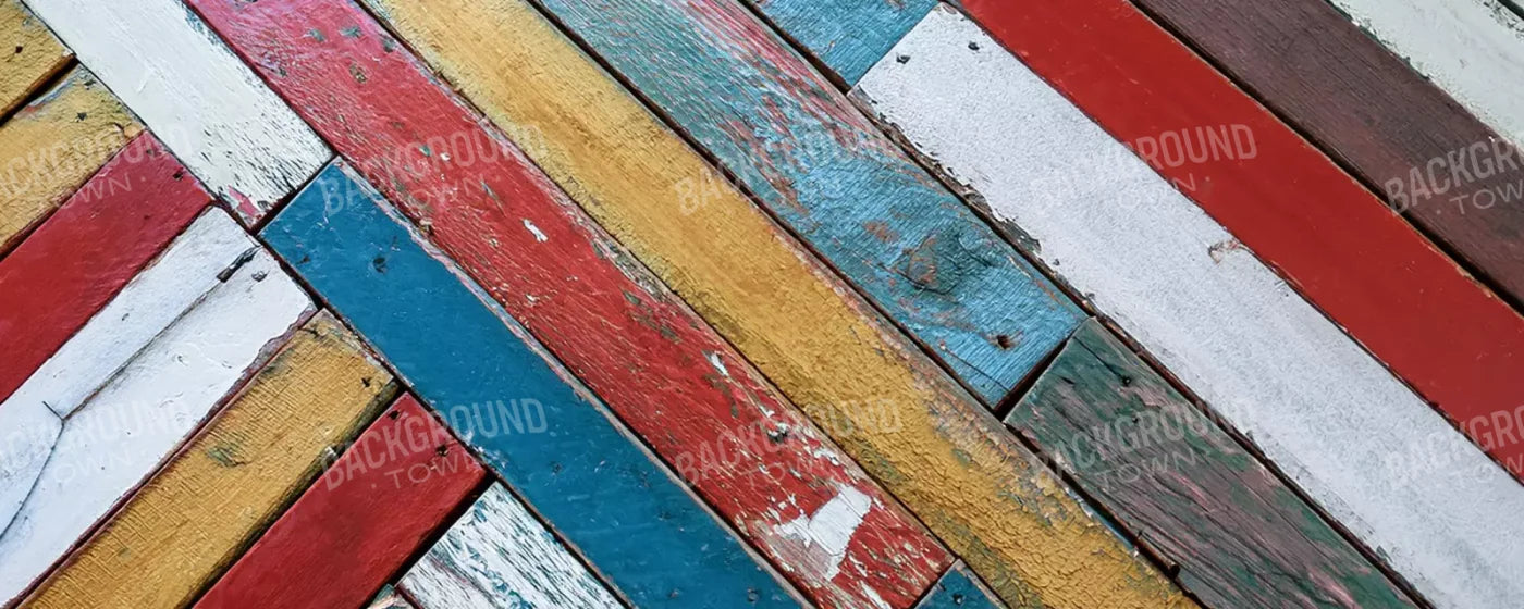 Multi Color Boards Ii 20’X8’ Ultracloth (240 X 96 Inch) Backdrop