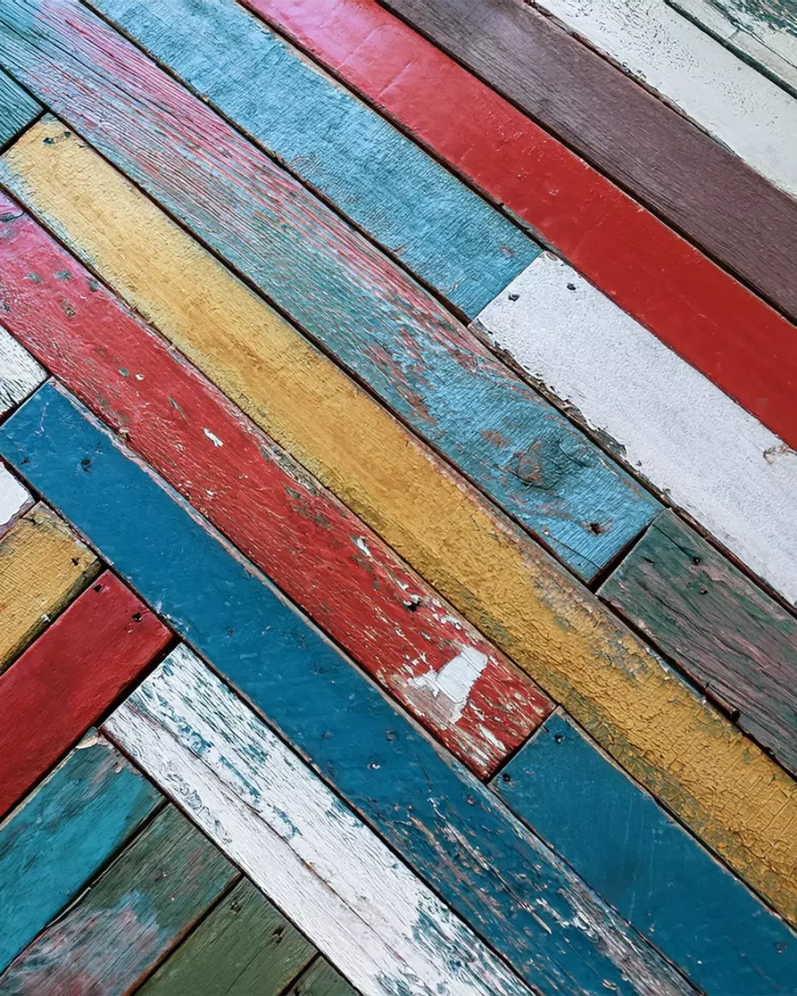 Multi Color Boards Ii 4’X5’ Rubbermat Floor (48 X 60 Inch) Backdrop