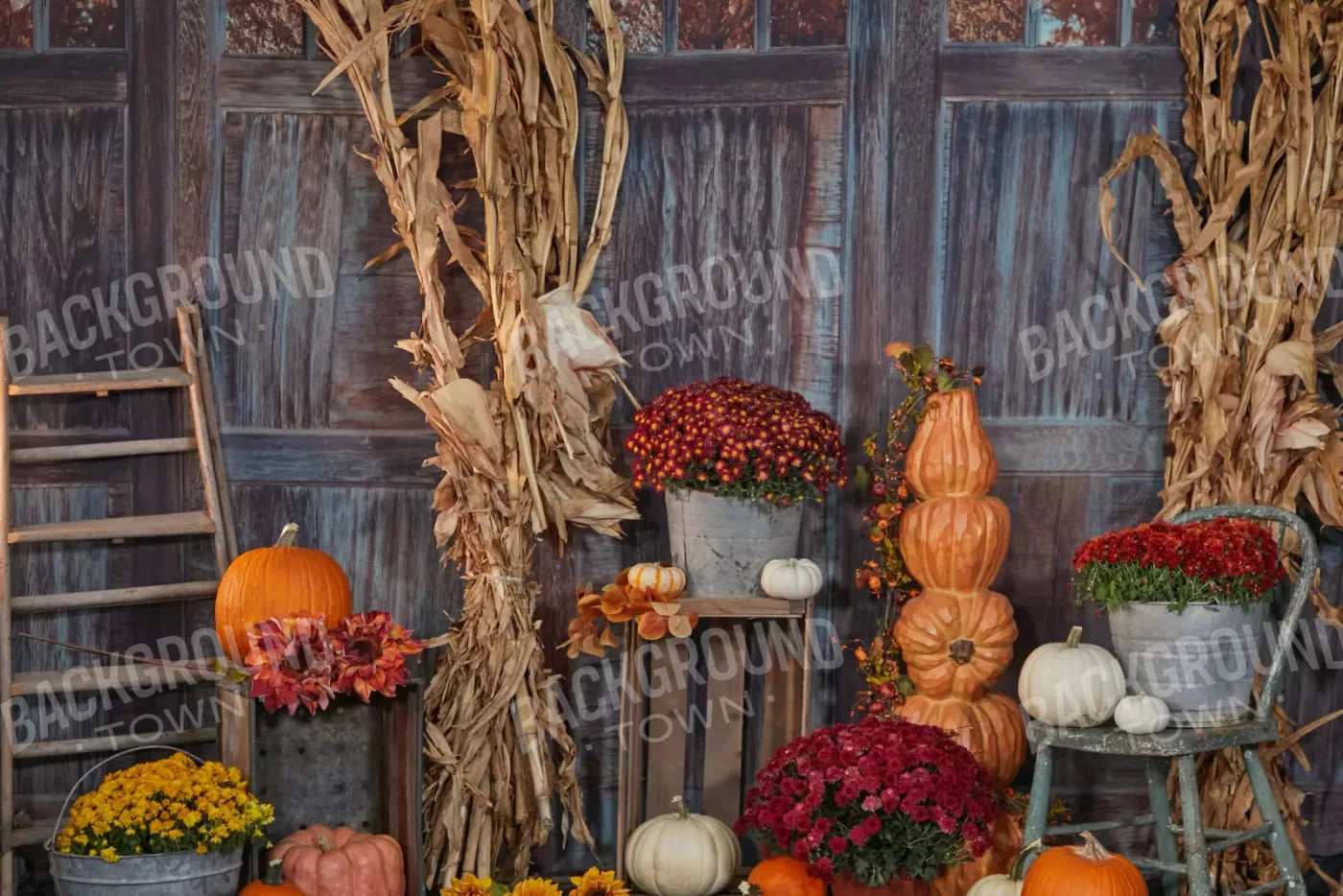 Pumpkin Patch 8X5 Ultracloth ( 96 X 60 Inch ) Backdrop